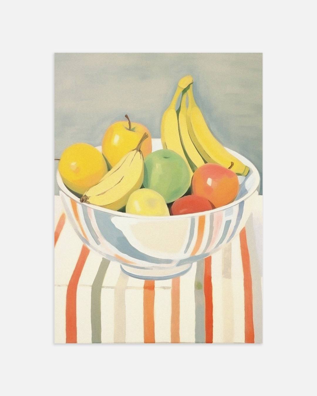 Stilleven met fruitschaal Poster – portret wanddecoratie van WallArtistic