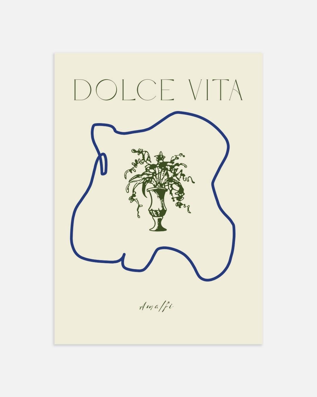 Dolce Vita Amalfi Poster – portret wanddecoratie van WallArtistic