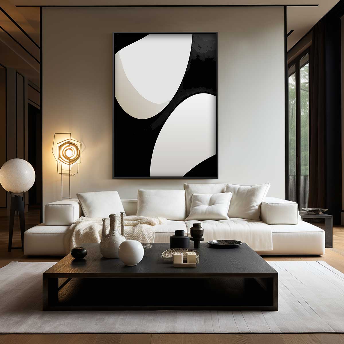 Organische Vormen – plexiglas wanddecoratie in portret formaat