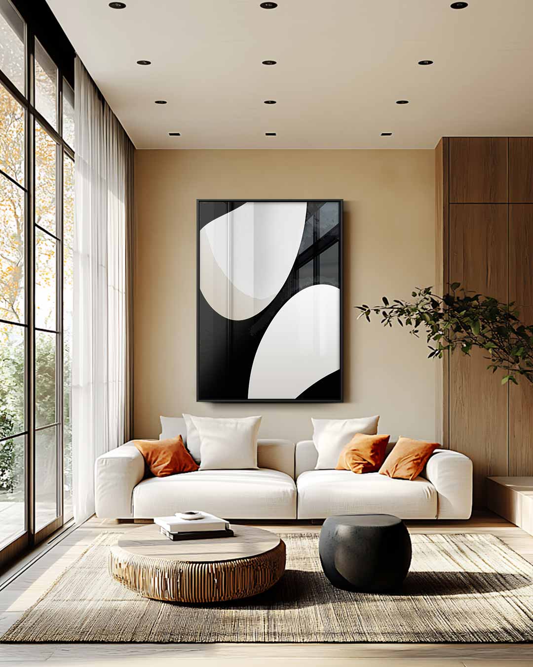Organische Vormen – canvas kunstwerk als wanddecoratie