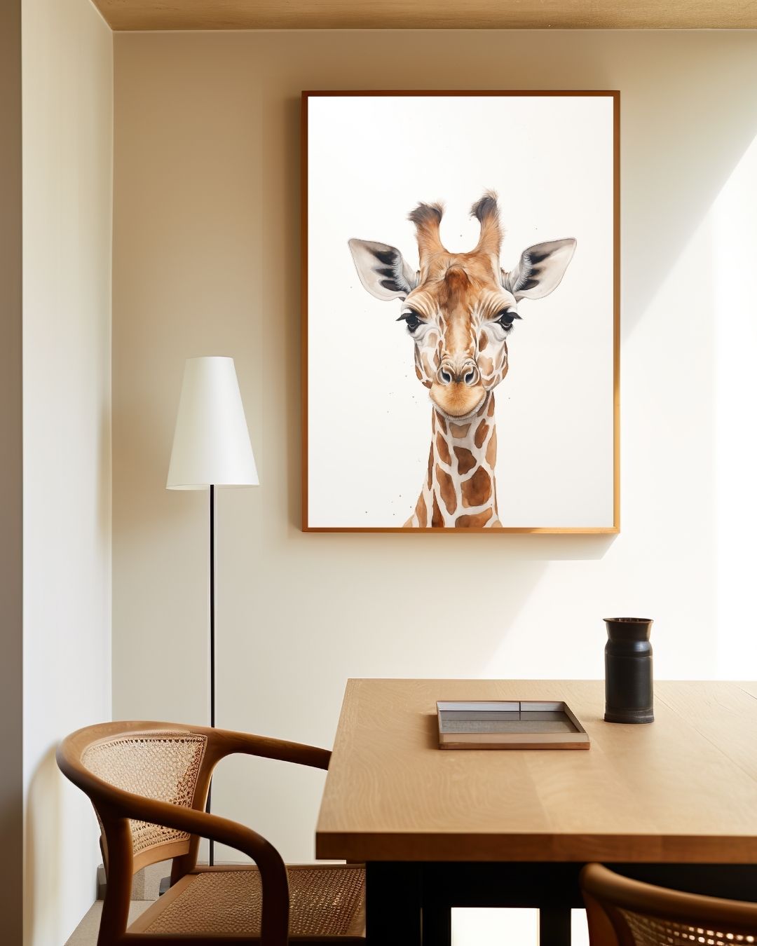 Giraffe Poster – staande poster voor modern interieur