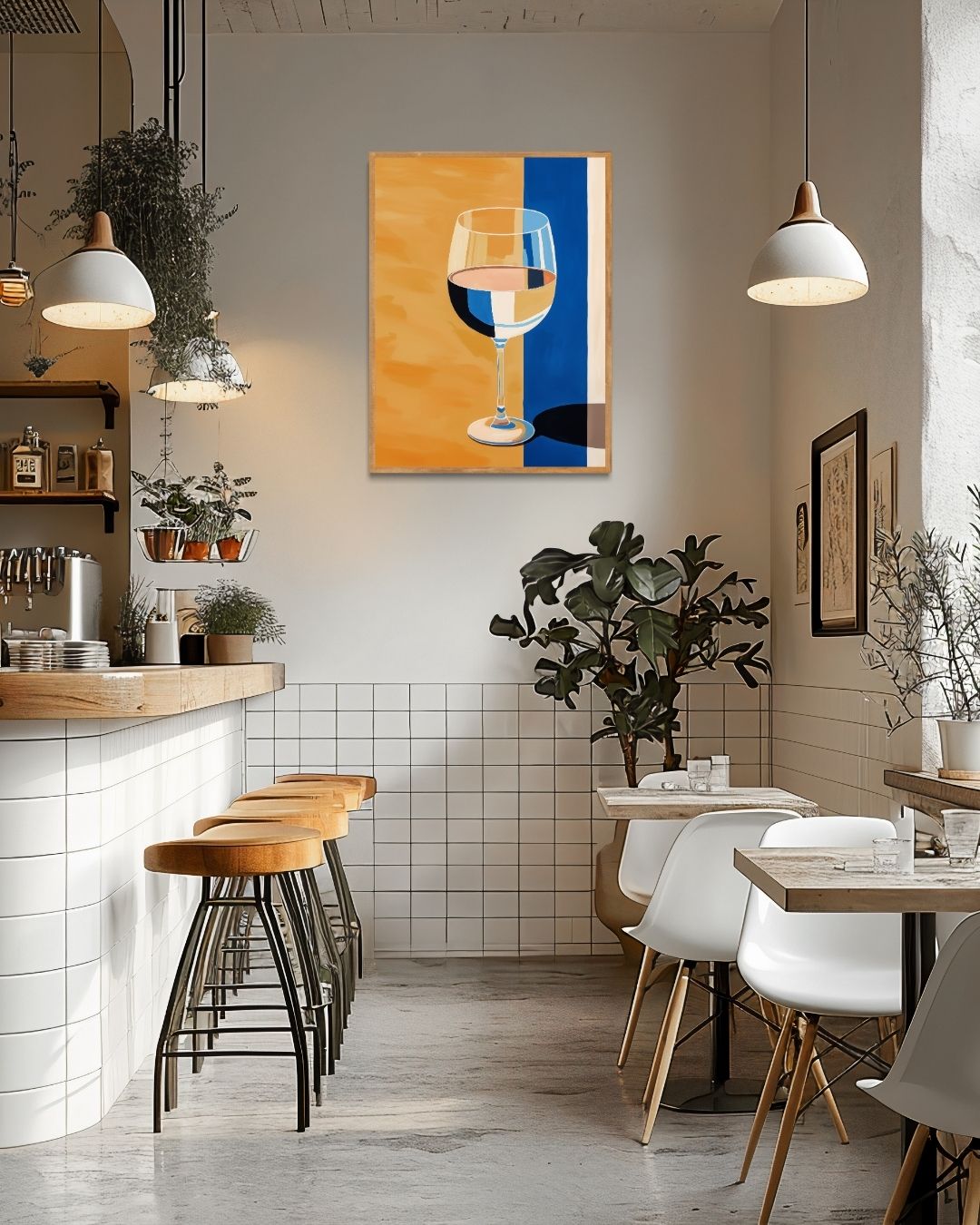 Wijnreflectie Poster – staande poster voor modern interieur