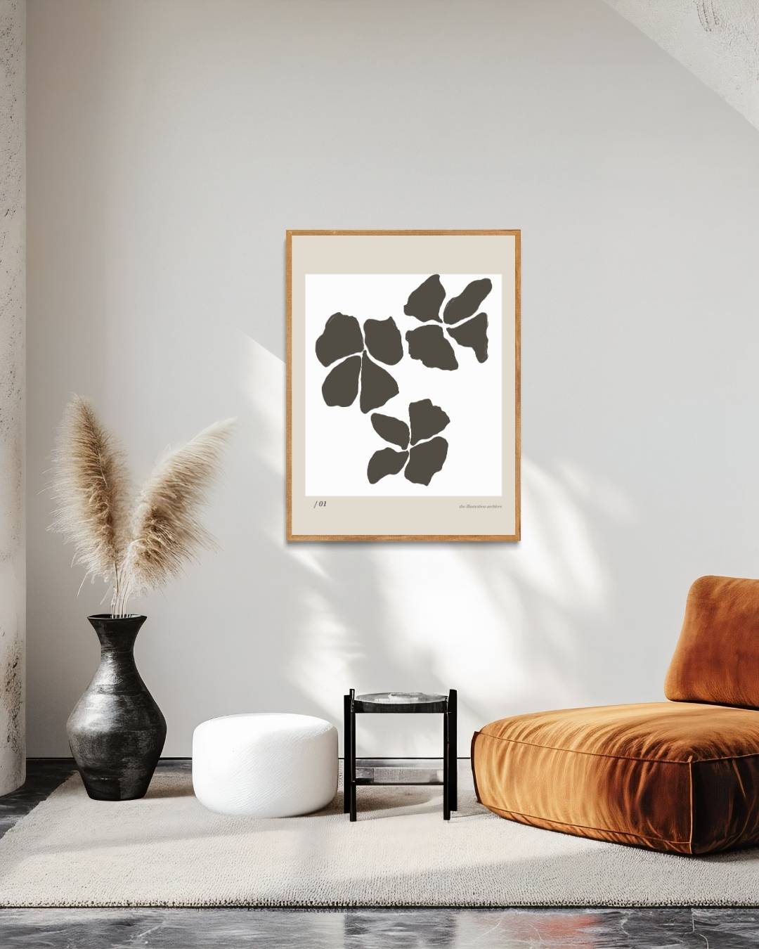Diepe contrasten abstract Poster – staande poster voor modern interieur