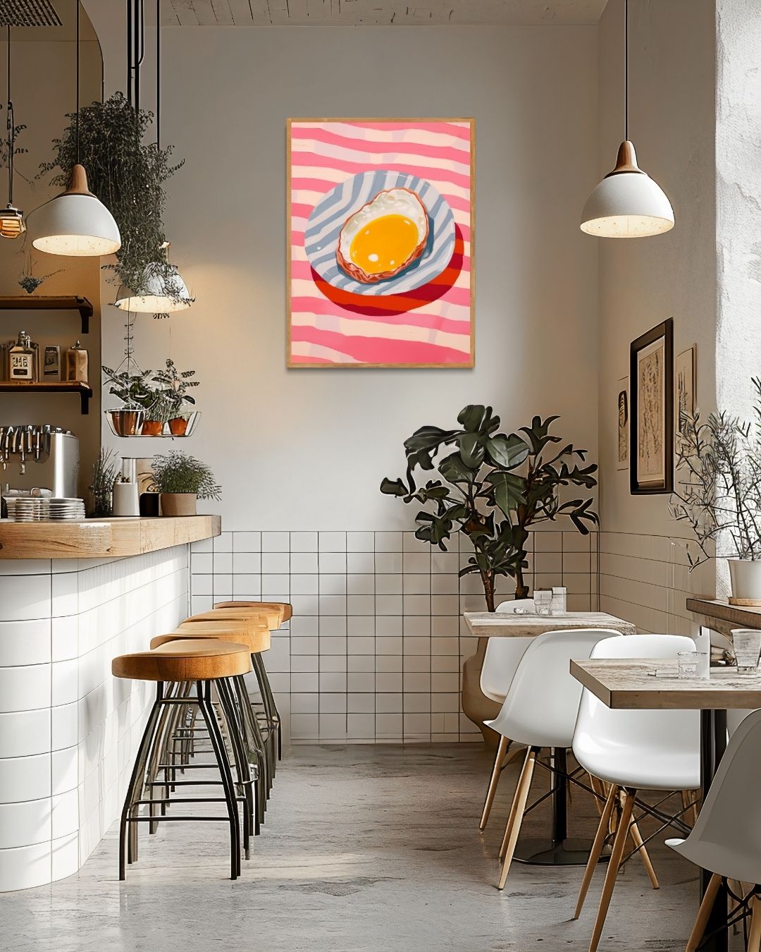 Spiegelei Poster – staande poster voor modern interieur