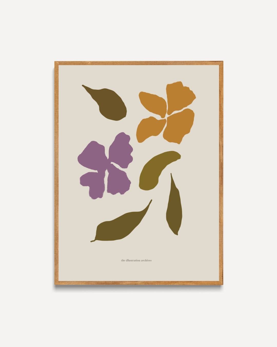 Subtiele botanische patronen Poster – portret poster als wanddecoratie