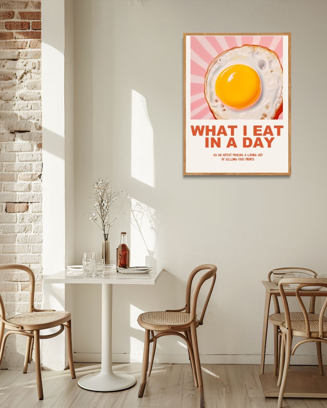 What I eat in a day Poster – staande poster voor modern interieur