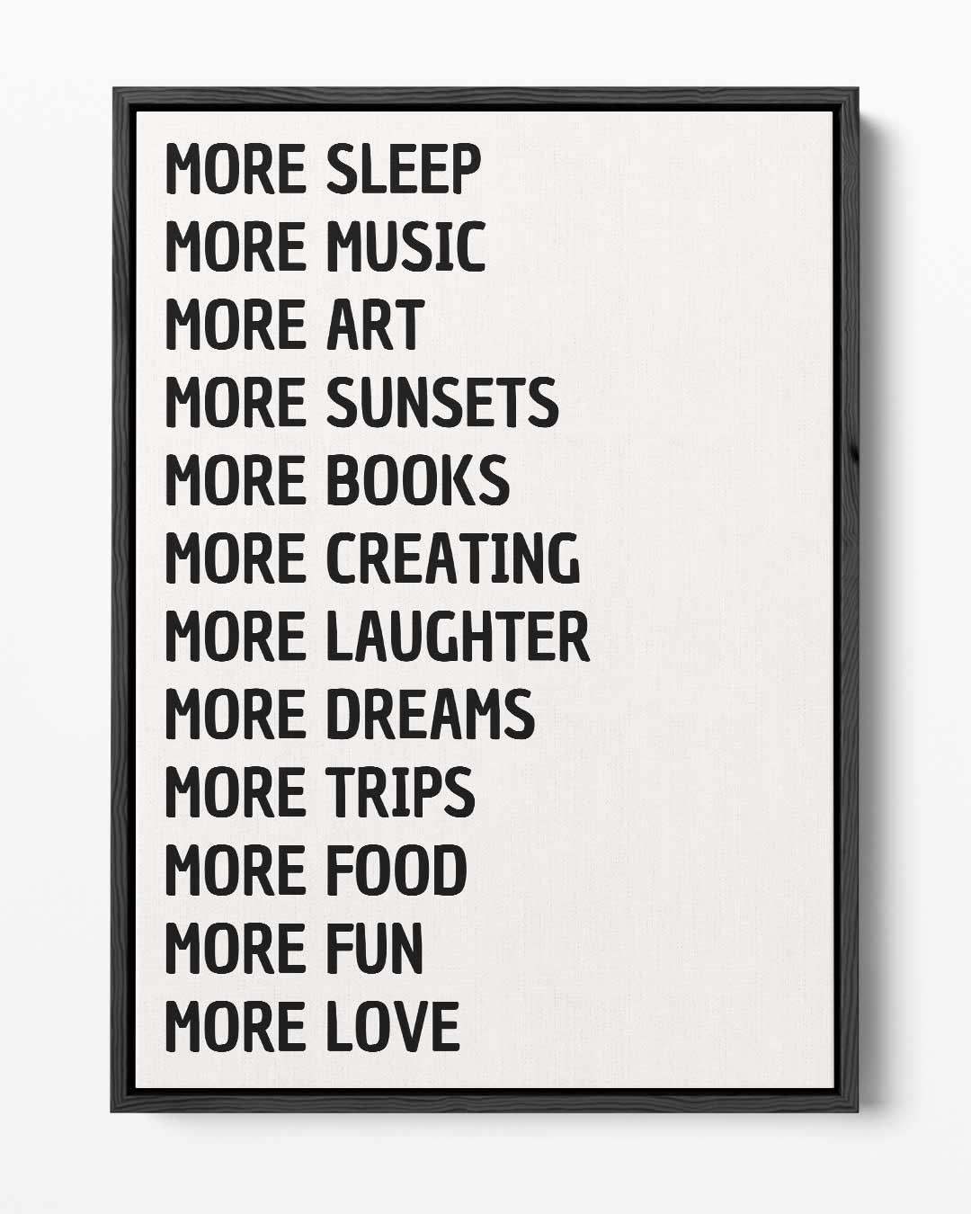 More sleep More Music – portret kunstwerk als wanddecoratie