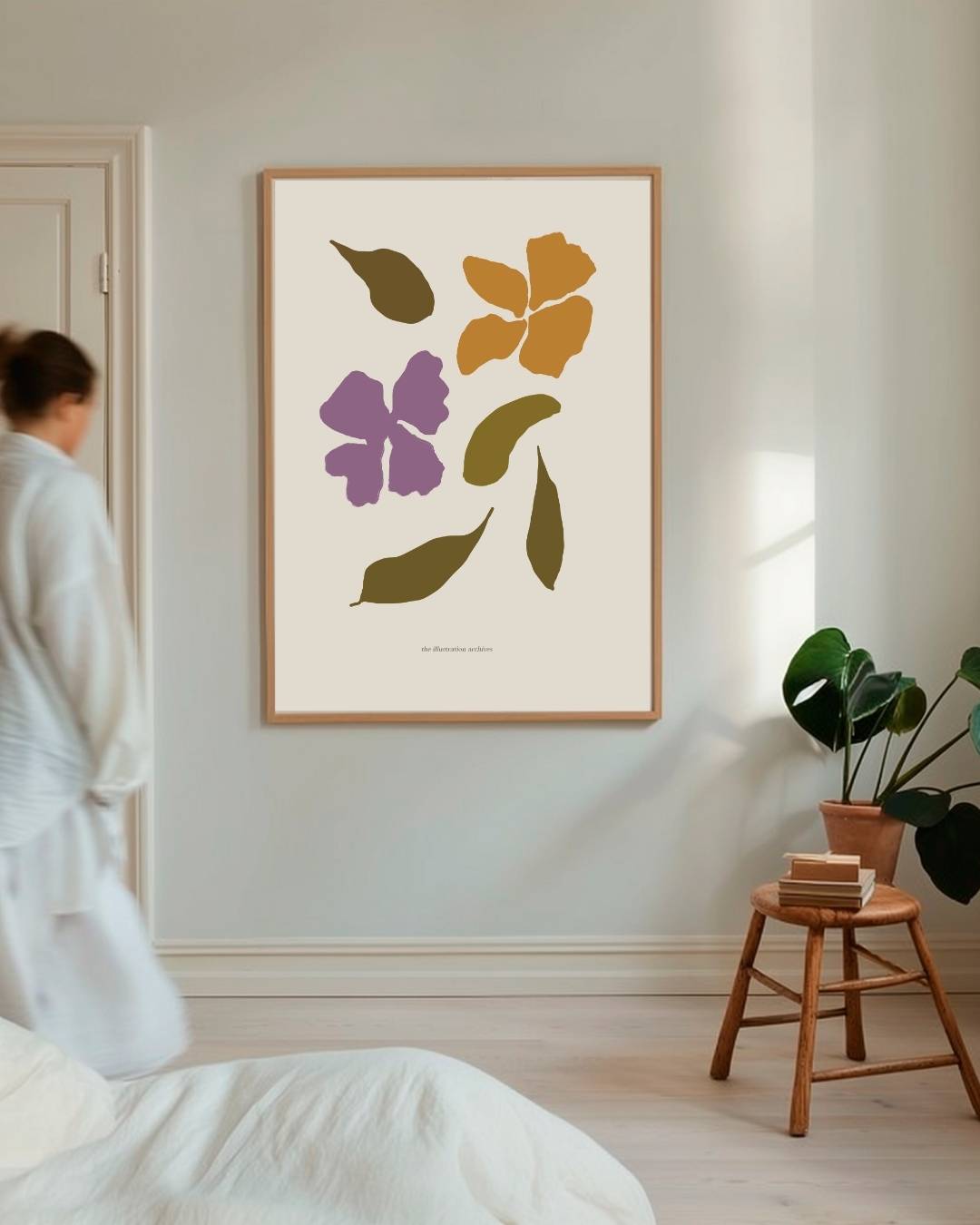Subtiele botanische patronen Poster – staande poster voor modern interieur