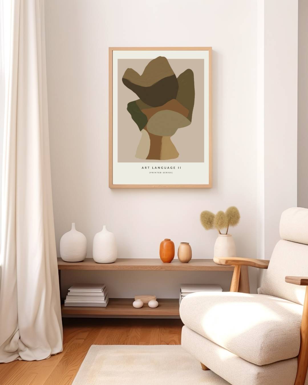 Abstracte sculptuur Poster – staande poster voor modern interieur