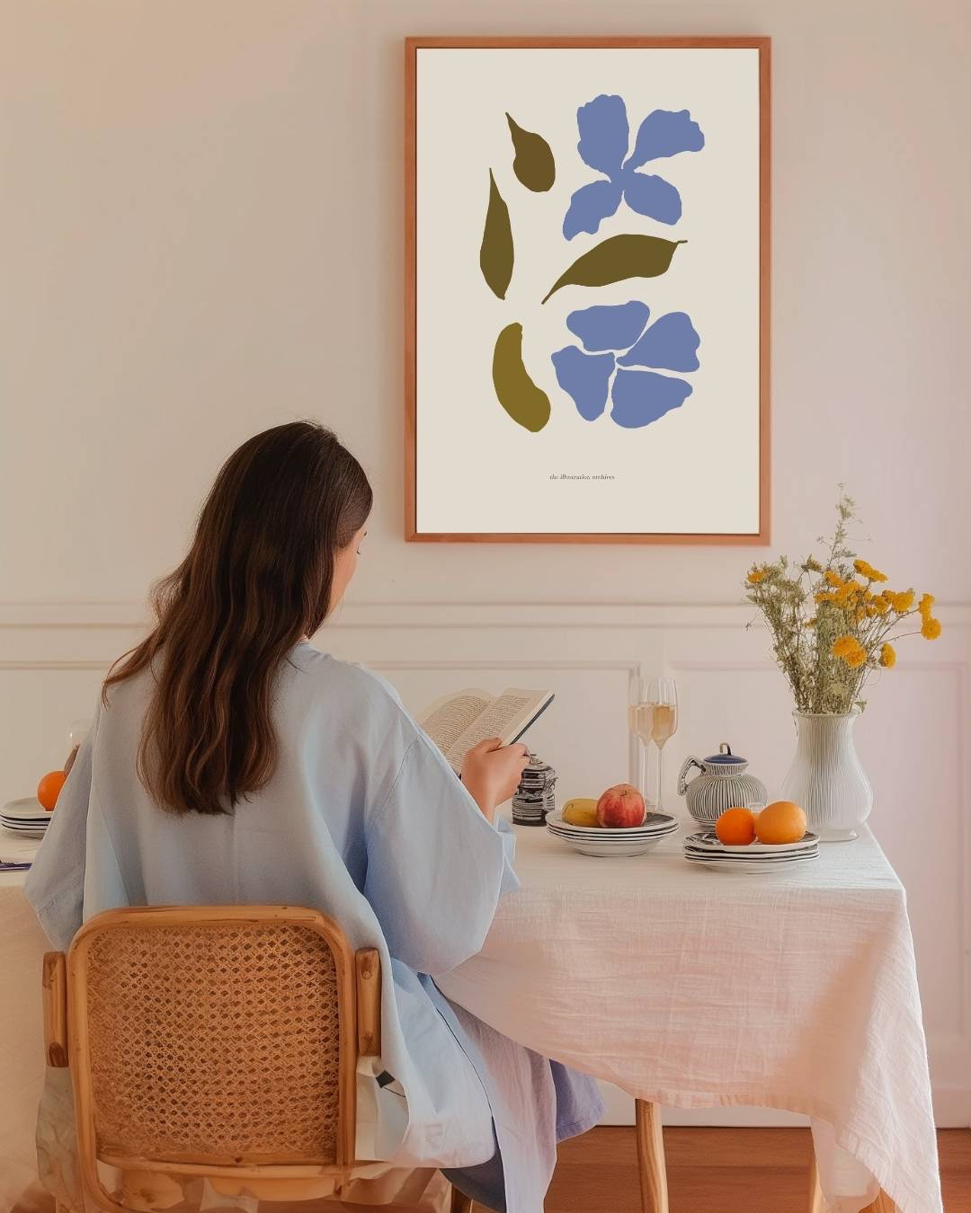 Geometrische natuurabstractie Poster – staande poster voor modern interieur