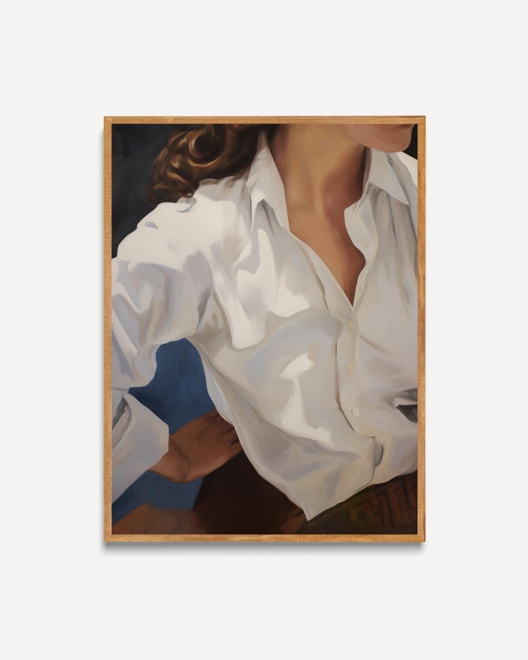 Elegance in White Poster – portret poster als wanddecoratie