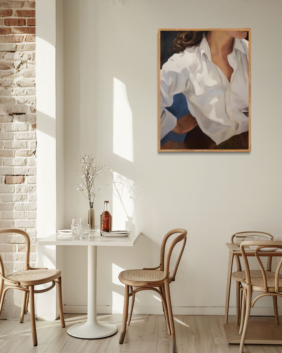 Elegance in White Poster – staande poster voor modern interieur