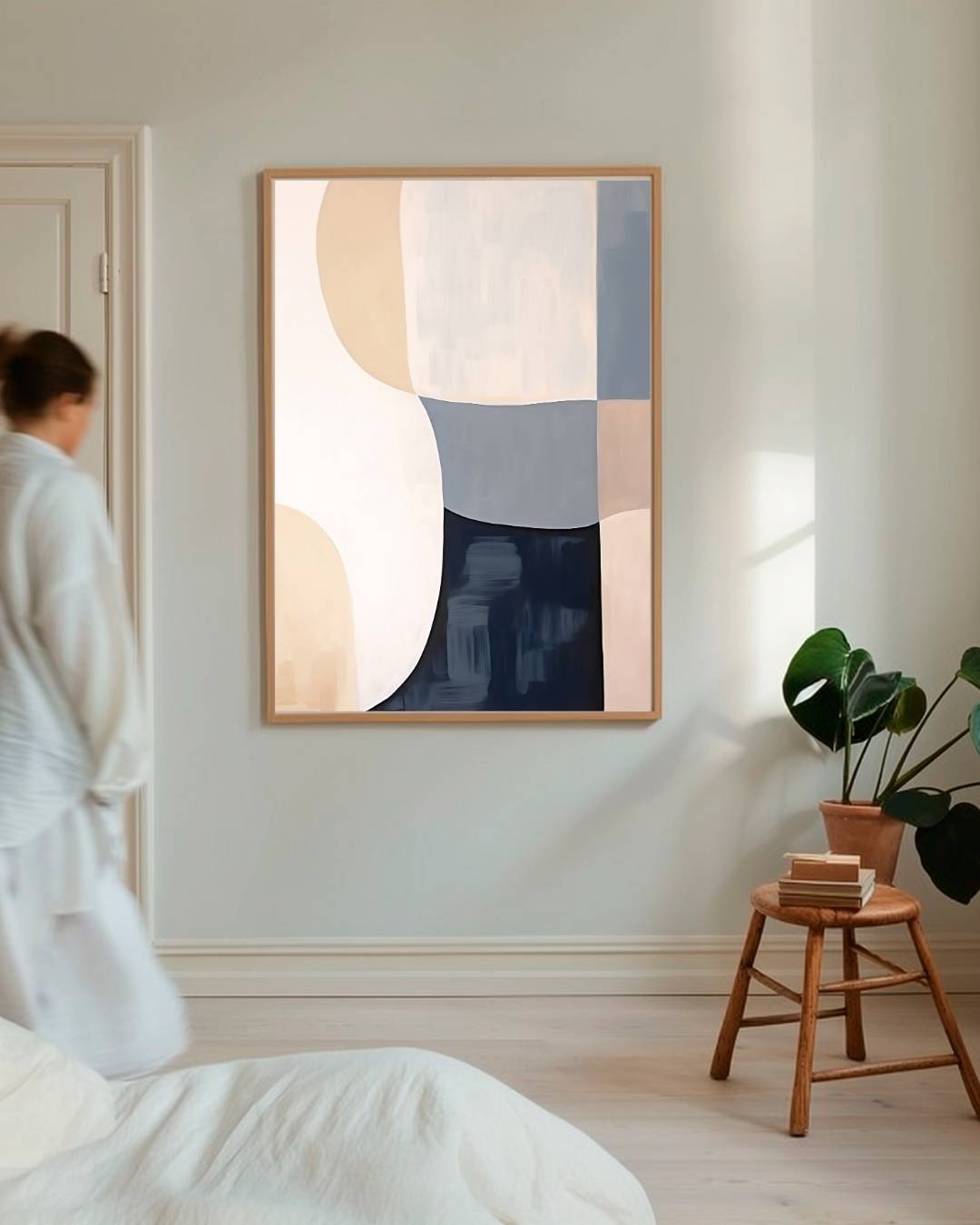 Abstracte lijnen en vlakken Poster – staande poster voor modern interieur