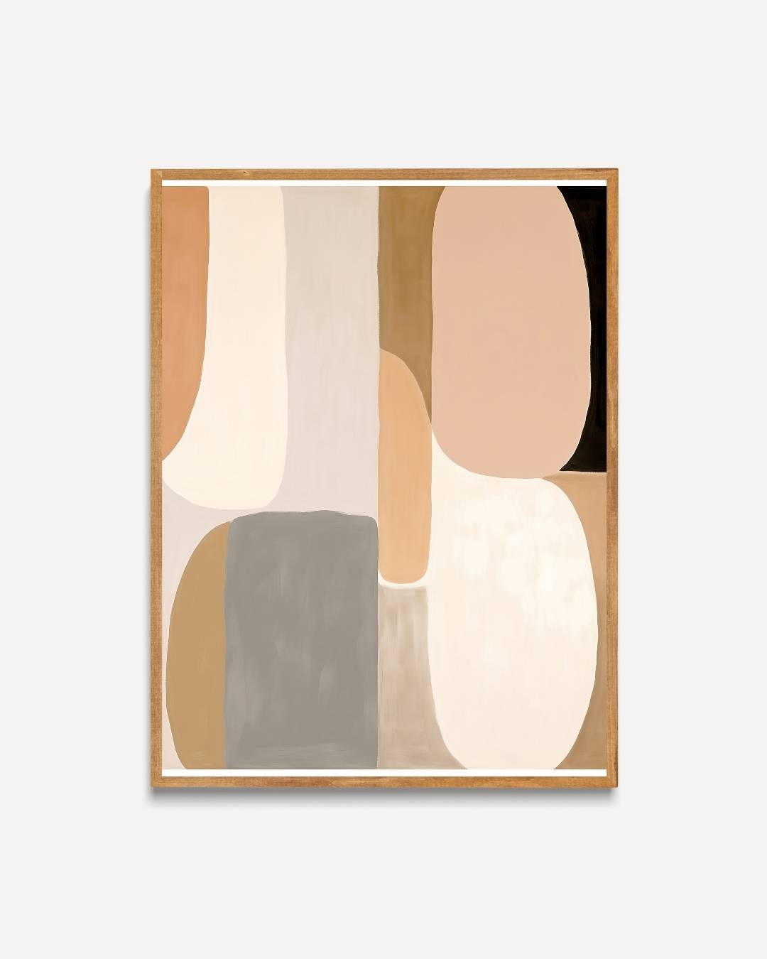 Abstracte vormen in warme tinten Poster – portret poster als wanddecoratie