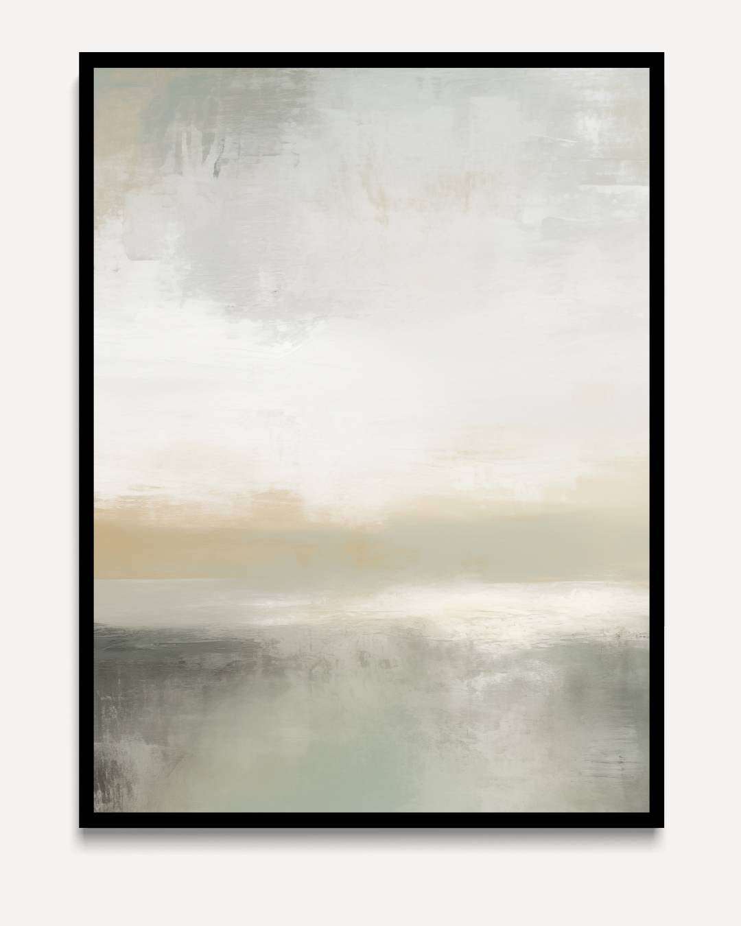 Zandwolk in neutrale tinten – portret kunstwerk als wanddecoratie