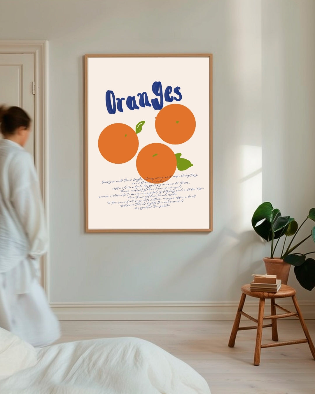 Vrolijke Sinaasappels Poster – staande poster voor modern interieur