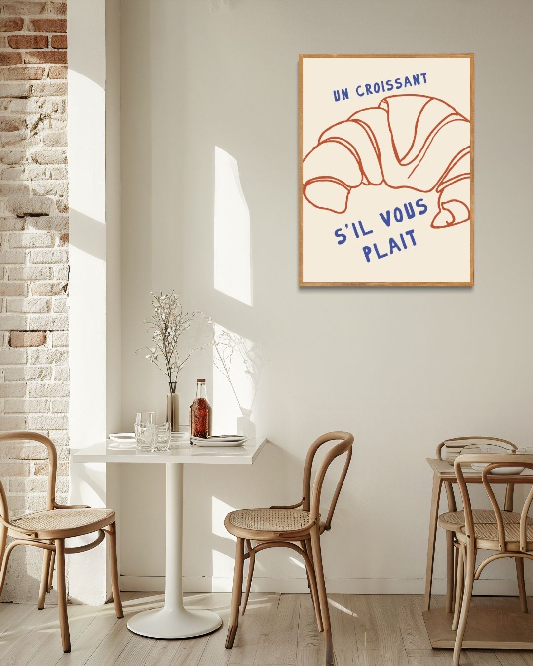 Un Croissant Poster – staande poster voor modern interieur