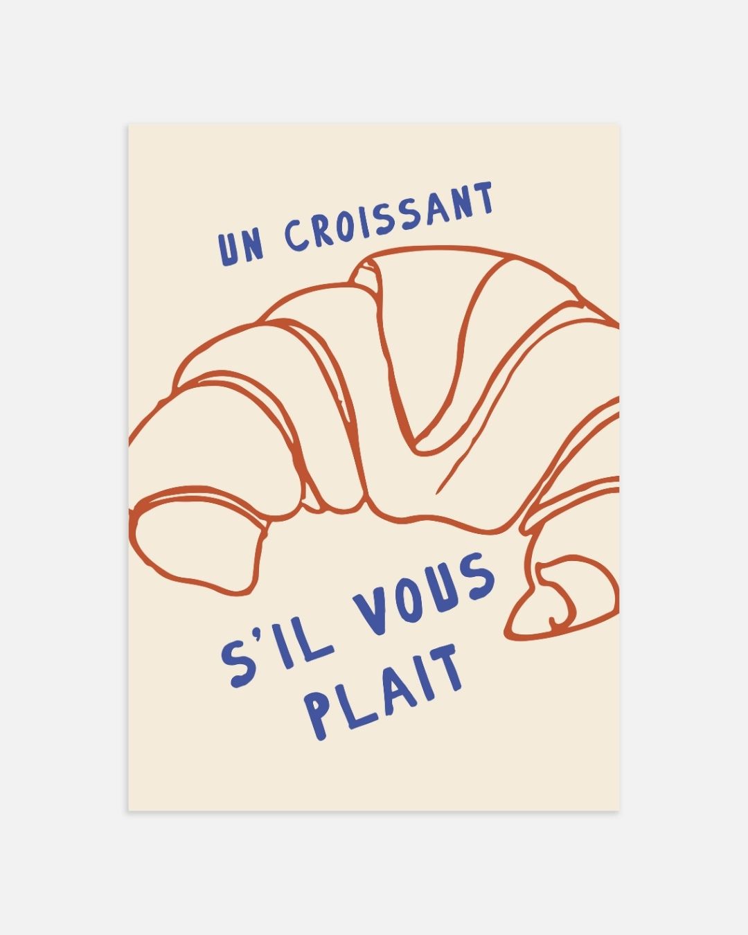 Un Croissant Poster – portret wanddecoratie van WallArtistic