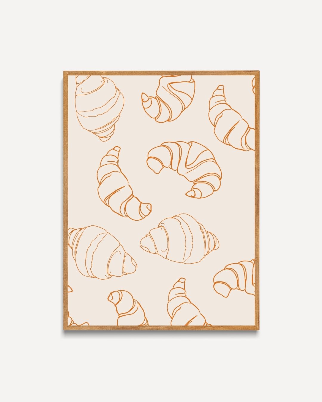 Croissant Pattern Poster – portret poster als wanddecoratie
