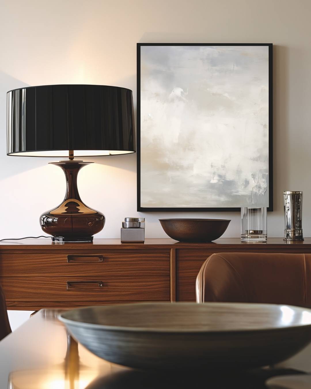 Subtiele abstractie Poster – staande poster voor modern interieur