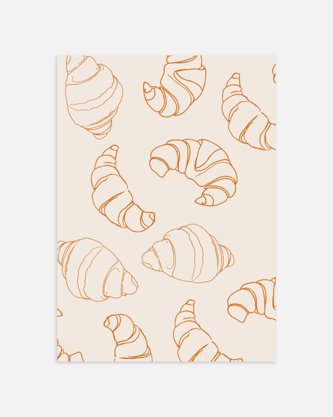 Croissant Pattern Poster – portret wanddecoratie van WallArtistic