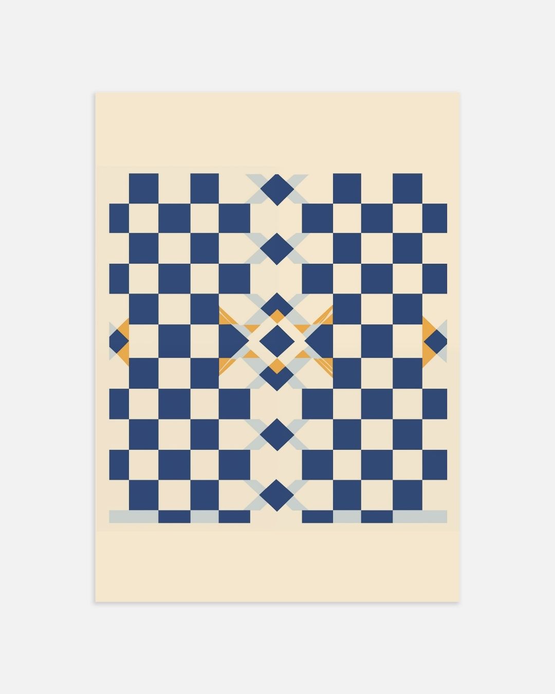 Checkered Balance Poster – portret wanddecoratie van WallArtistic