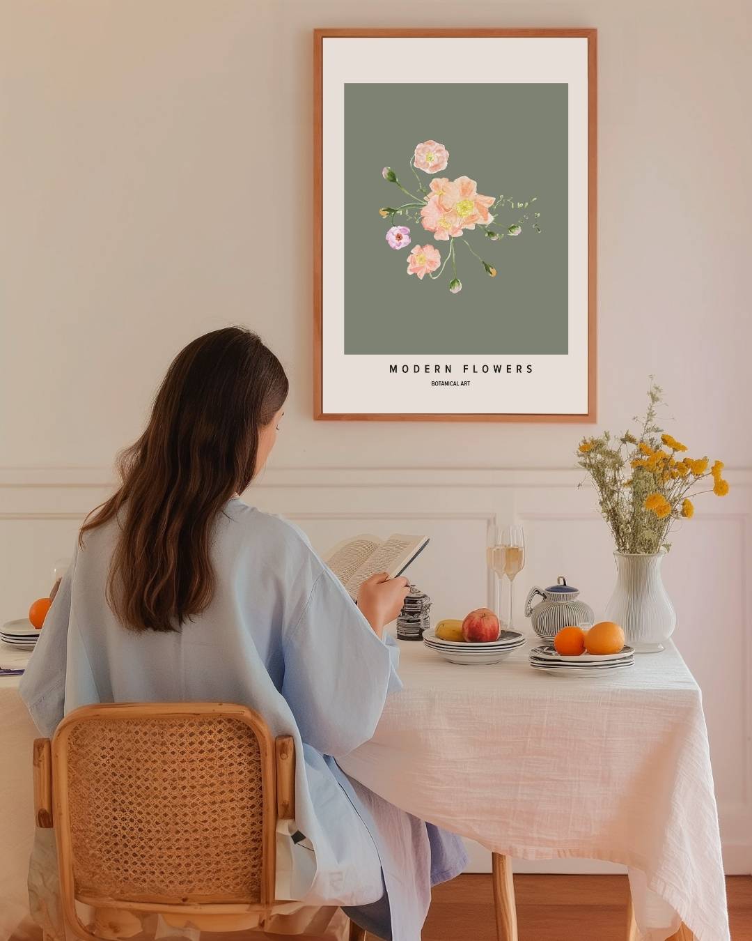 Botanical bloom Poster – staande poster voor modern interieur