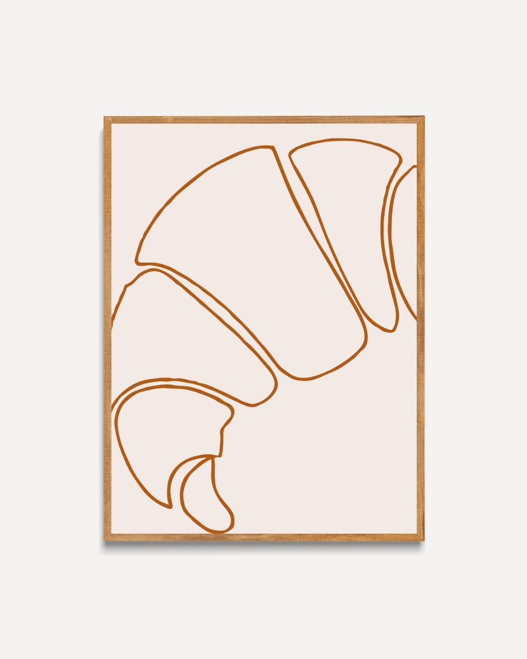 Croissant lijn Poster – portret poster als wanddecoratie