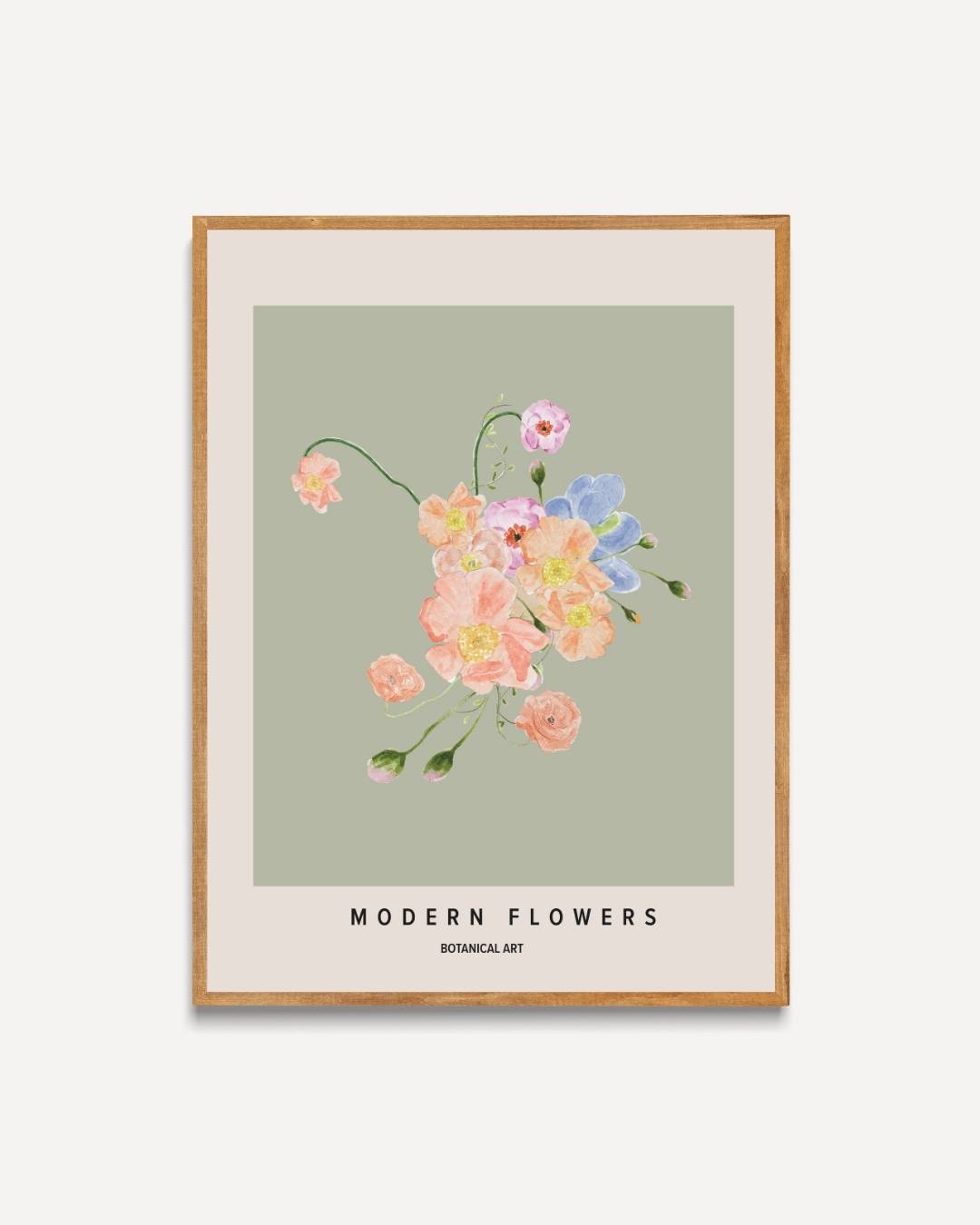 Floral harmony Poster – portret poster als wanddecoratie