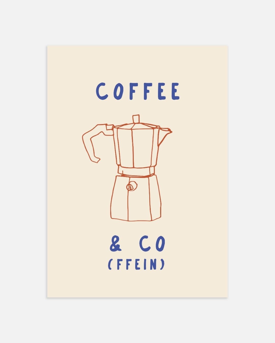 Coffee & Co Poster – portret wanddecoratie van WallArtistic