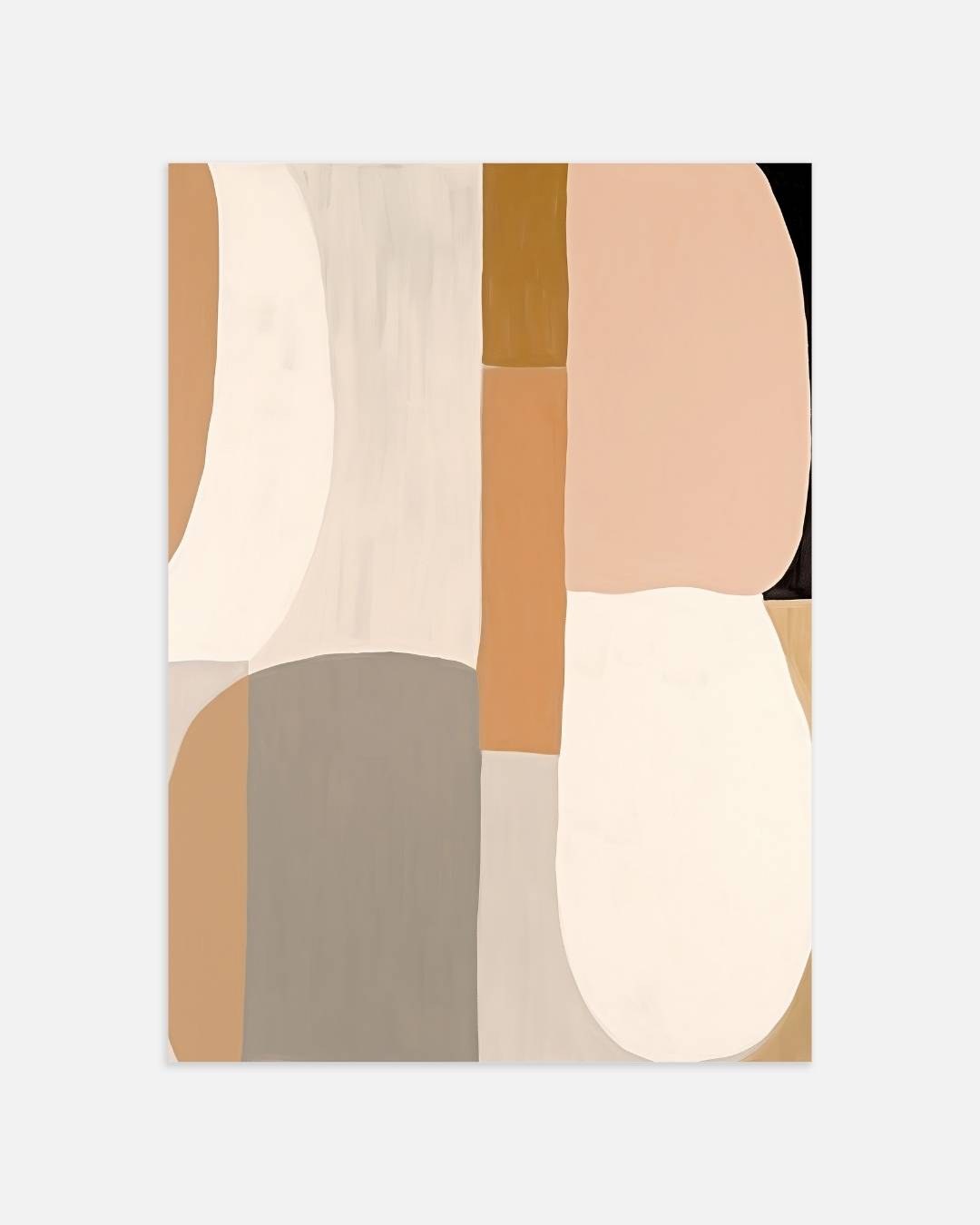 Abstracte aardetinten Poster – portret wanddecoratie van WallArtistic