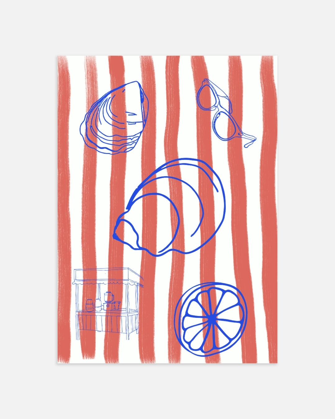 Marktleven Poster – portret wanddecoratie van WallArtistic
