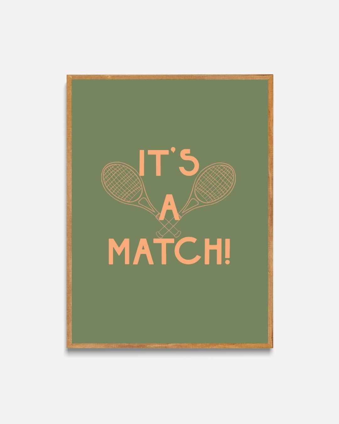 It's a Match Tennis Poster – portret poster als wanddecoratie