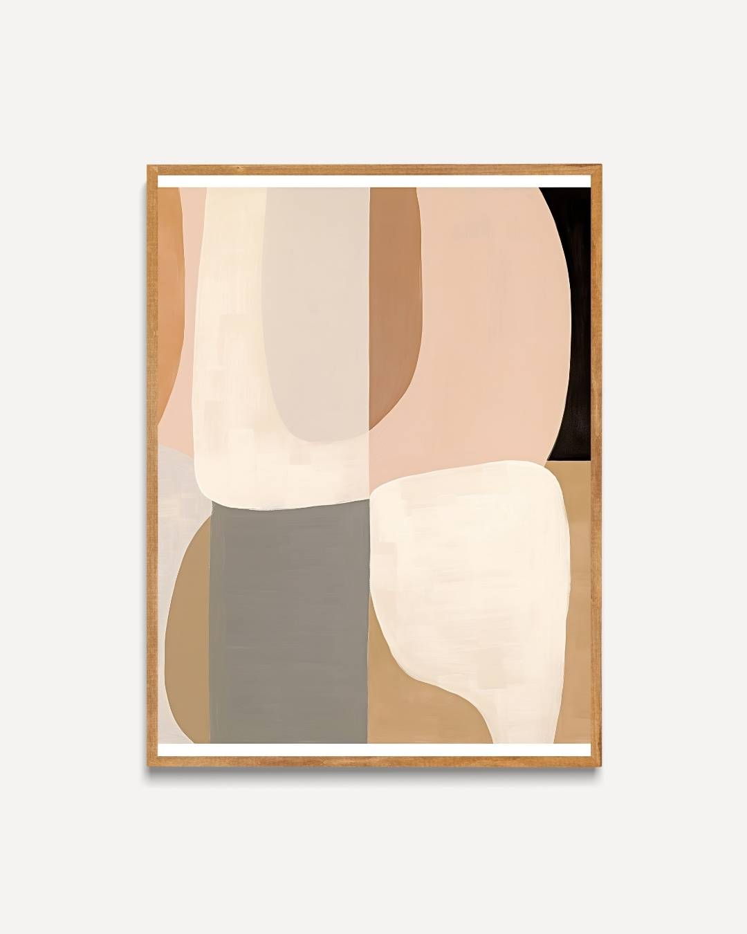 Zacht gelaagde abstracte Poster – portret poster als wanddecoratie