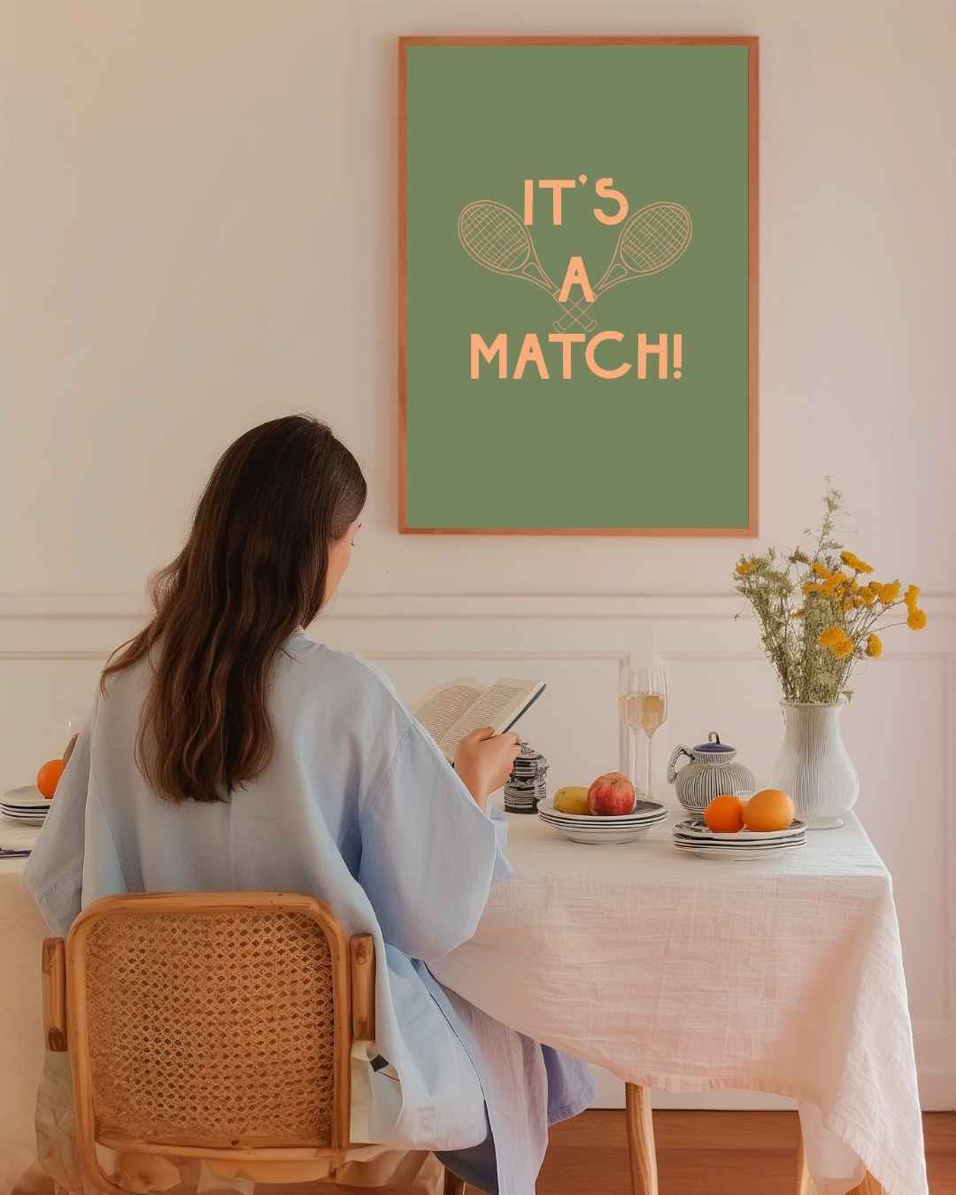 It's a Match Tennis Poster – staande poster voor modern interieur