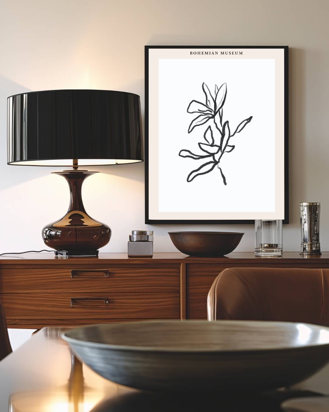 Minimalistische botanica Poster – staande poster voor modern interieur