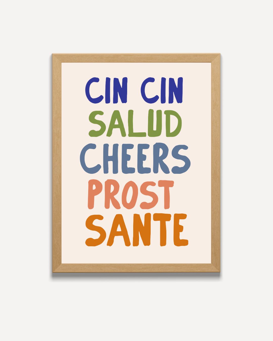 Internationale Toast Poster – portret poster als wanddecoratie