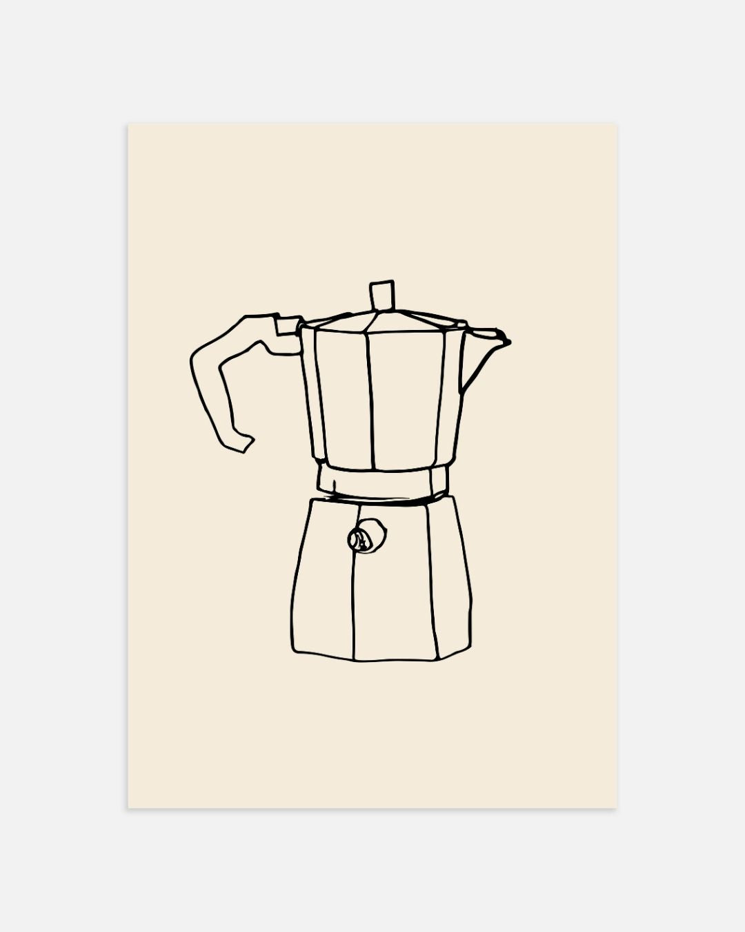 Koffie Poster – portret wanddecoratie van WallArtistic