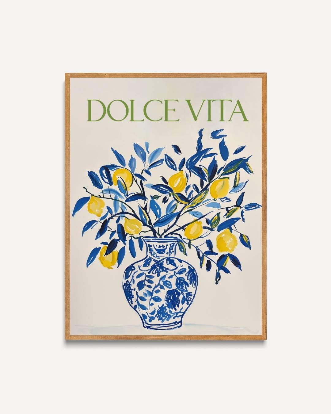 Dolce Vita citroenvaas Poster – portret poster als wanddecoratie