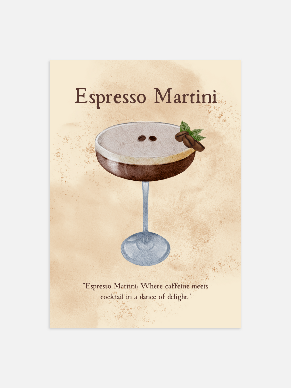 Expresso martini Poster – portret poster als wanddecoratie
