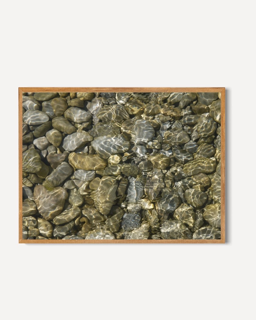 Heldere rivierstenen Poster – portret poster als wanddecoratie
