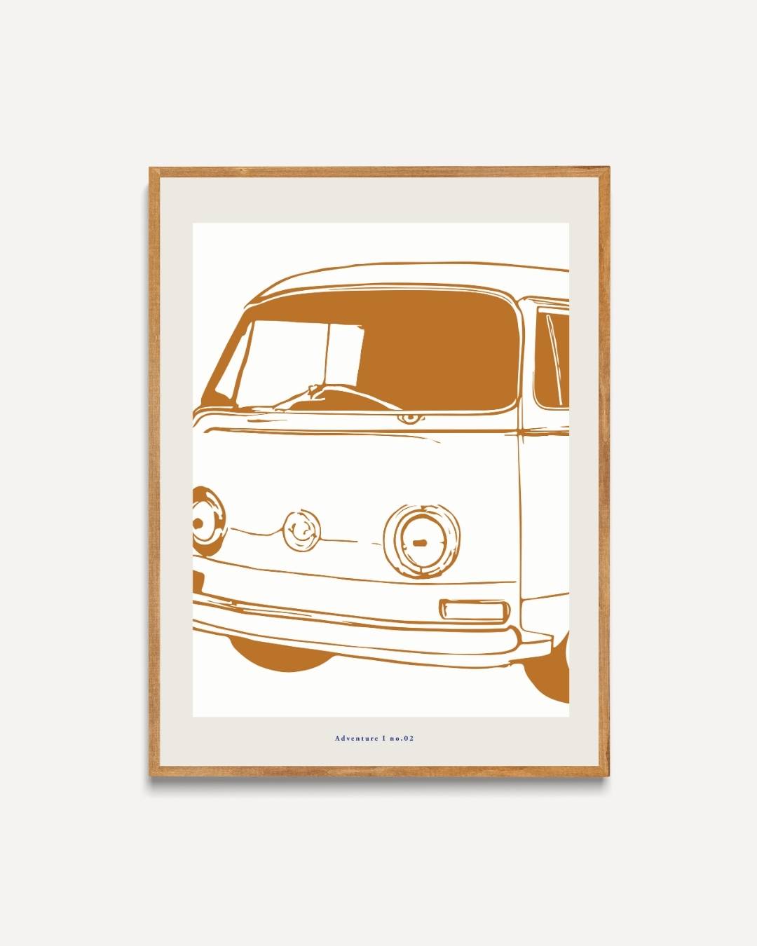 Retro bus Poster – portret poster als wanddecoratie