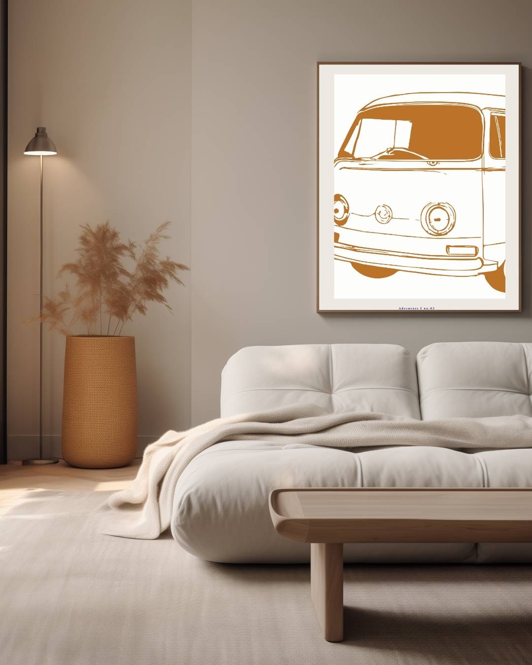 Retro bus Poster – staande poster voor modern interieur
