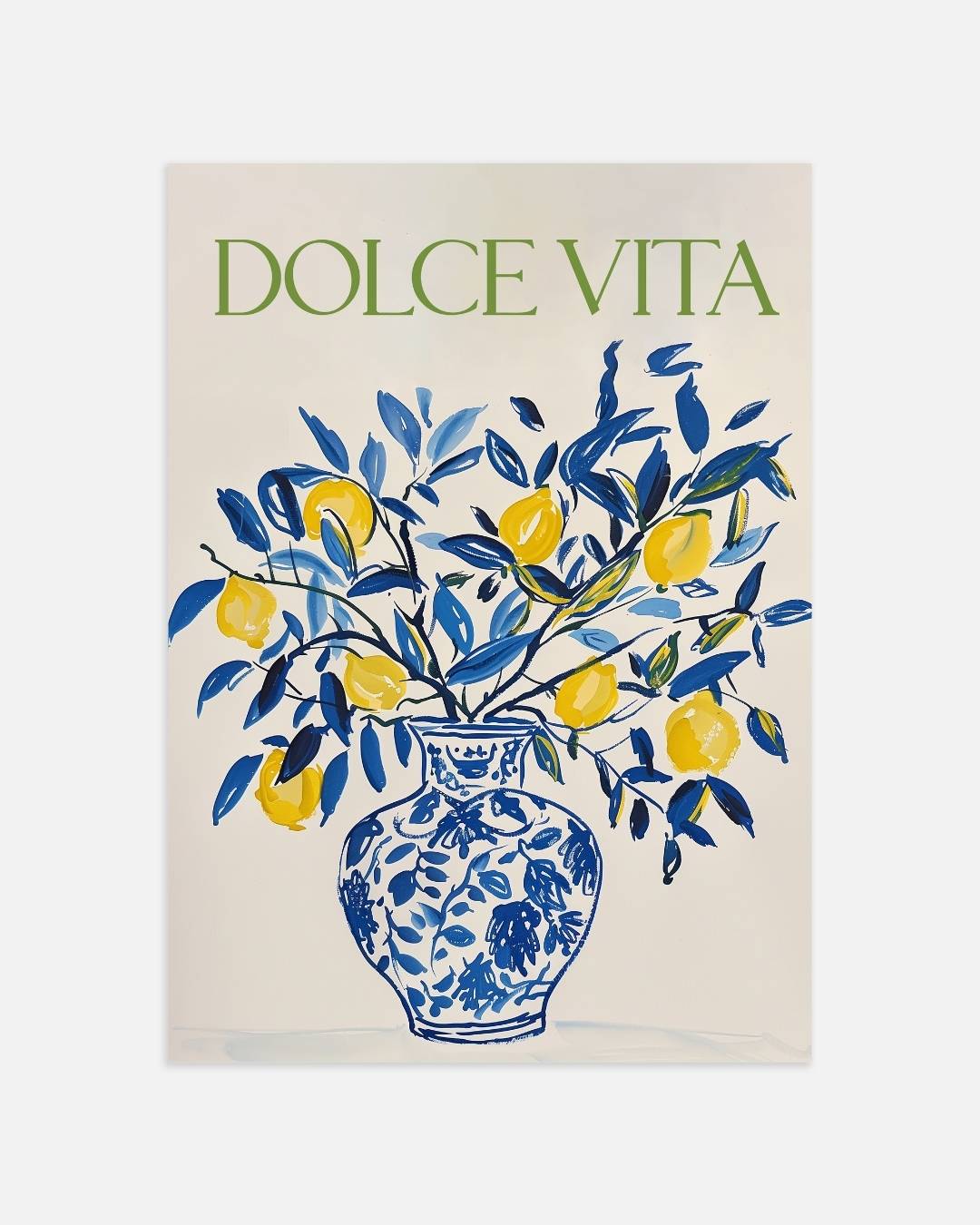 Dolce Vita citroenvaas Poster – portret wanddecoratie van WallArtistic