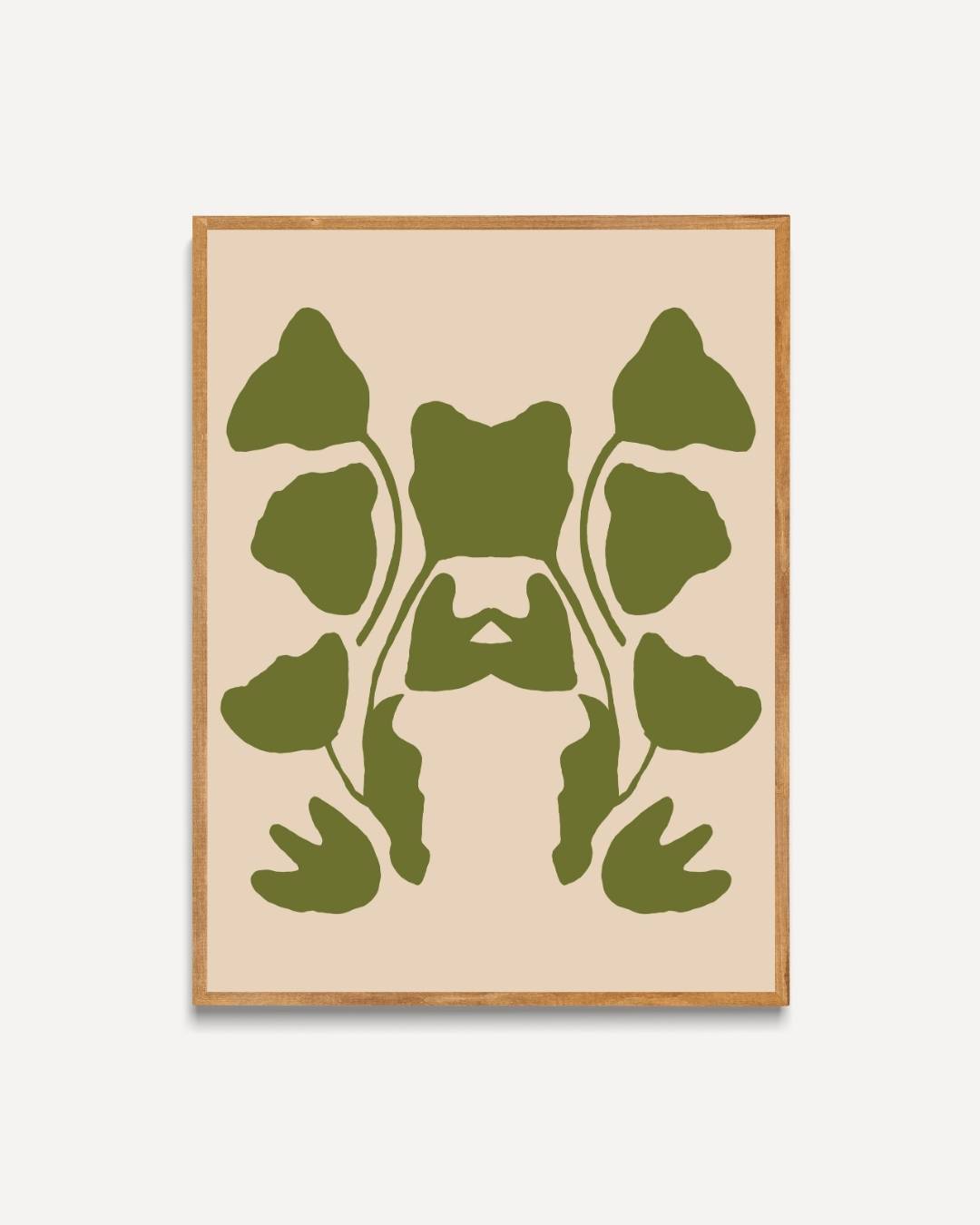 Symmetrisch bladensilhouet Poster – portret poster als wanddecoratie