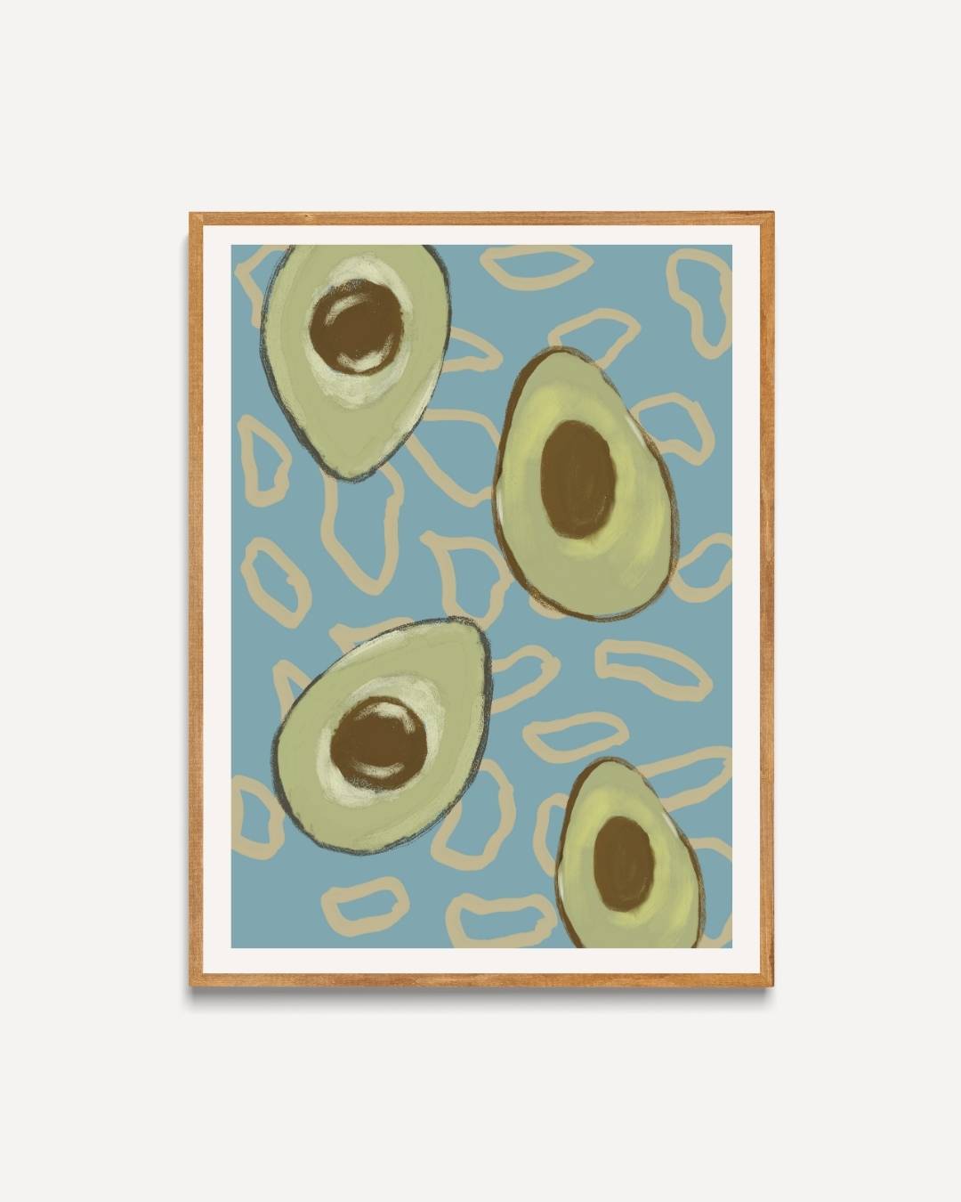 Avocado patroon Poster – portret poster als wanddecoratie