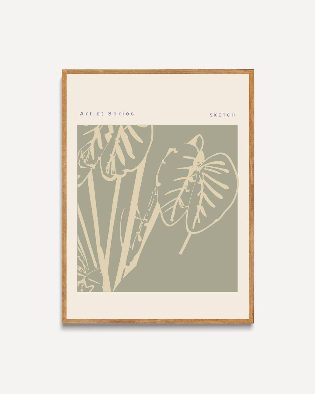 Botanische schets Poster Kunstwerk – portret poster als wanddecoratie