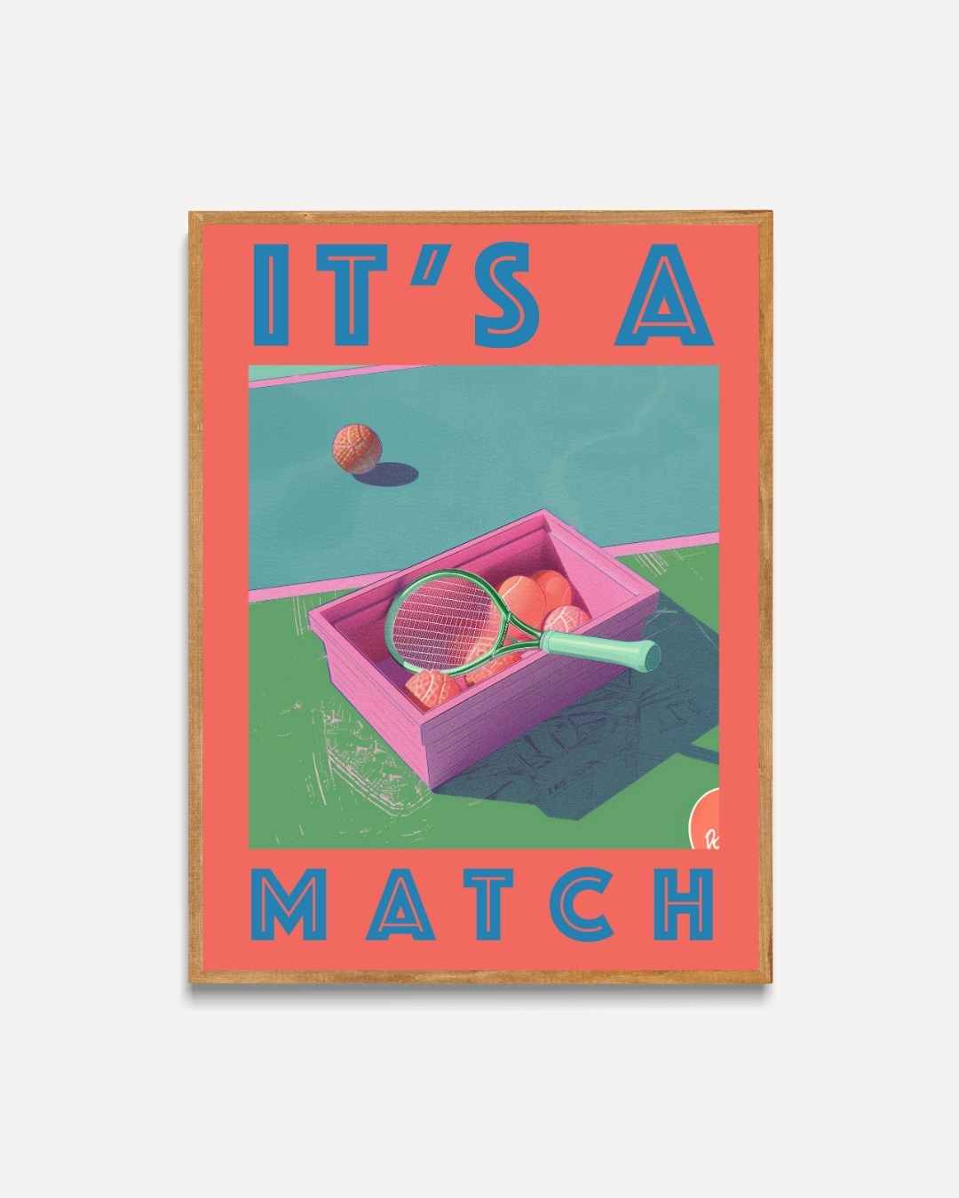 It's a Match Tennis Art Poster – portret poster als wanddecoratie