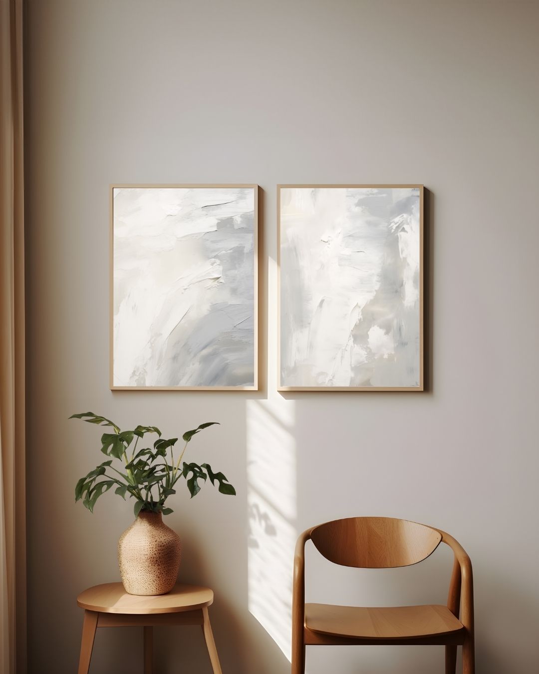 Minimalistische Abstractie Posterset – 2-luik posterset als wanddecoratie