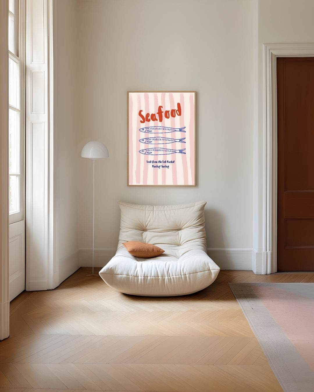 Seafood Markt Poster – staande poster voor modern interieur